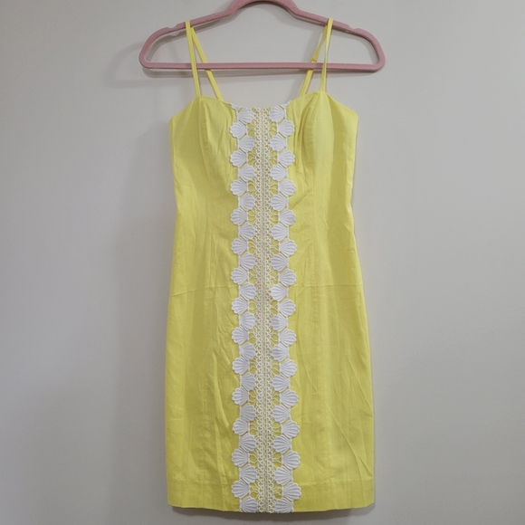 Lilly Pulitzer Dresses & Skirts - Lilly Pulitzer shelli stretch dress yellow 4 nwt